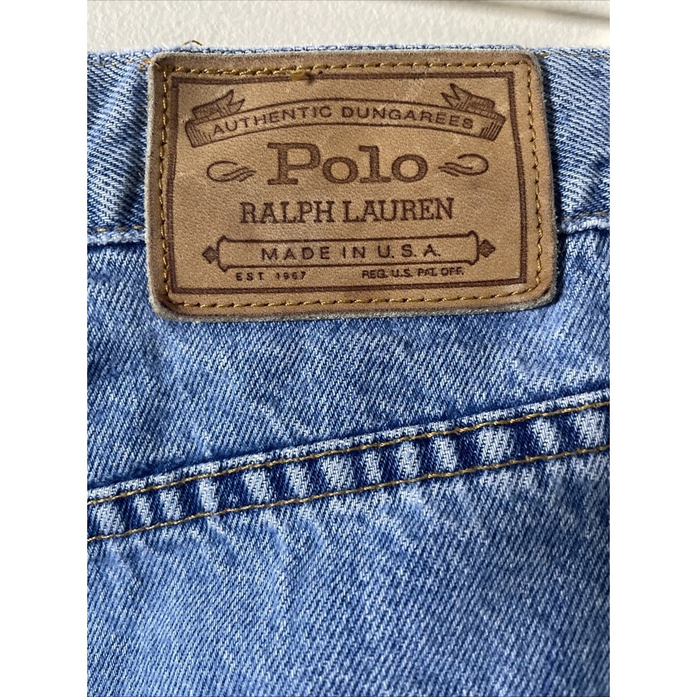 Polo Ralph Lauren Vintage 90's Dad Jeans Mid Rise Tapered Leg Men's 30x31 - Picture 6 of 12